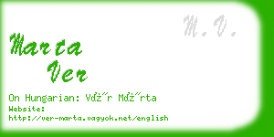 marta ver business card